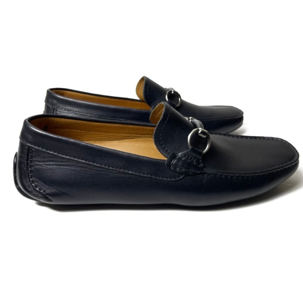 Magnanni | Horsebit Leather Slip On Driving Loafers